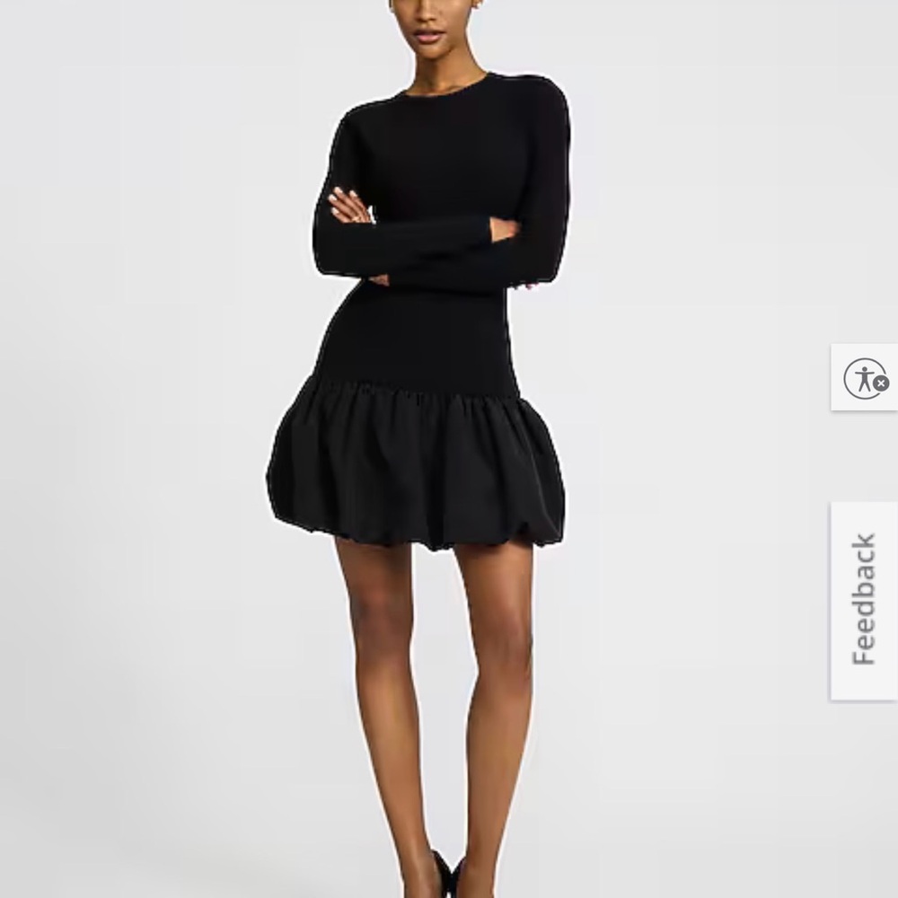 Express Black Long Sleeve Dress